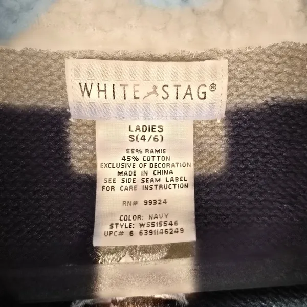 White‎ Stag Womens Embroidered Reindeer Full Zip Sweater Vest Small 4 6 - Image 3
