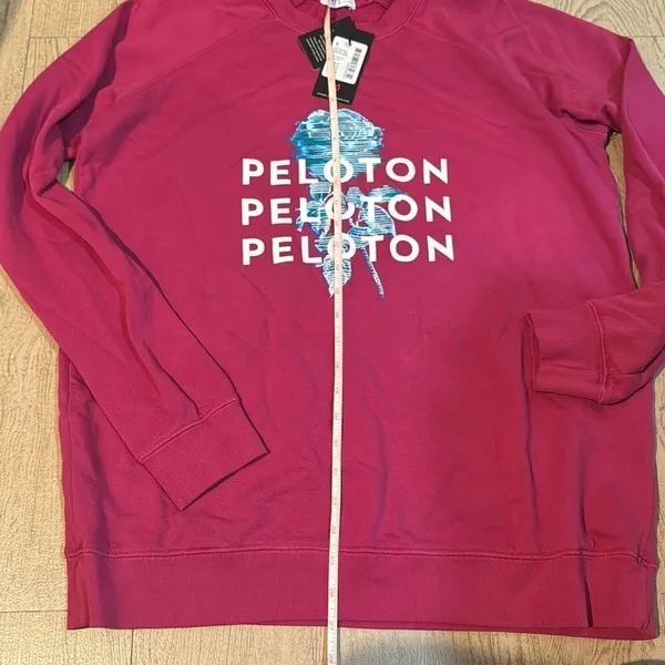 NWT Peloton Women Oversized Crewneck Long Sleeve‎ Logo Casual Sweatshirt Med - Image 6