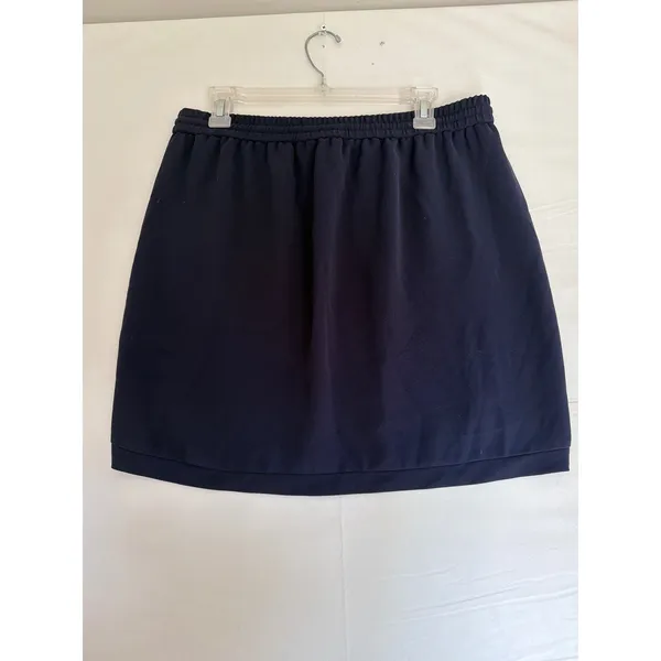 J. Crew Navy Blue Tulip Hem Mini Skirt with Pockets Size 12 Drawstring Waist - Image 11