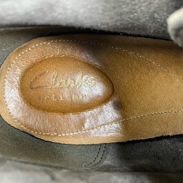 Clarks Artisan Womens 9.5 Carleta Lyon Tan Nubuck Leather Lace Up Booties - Image 8