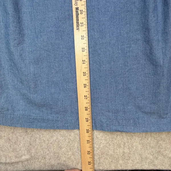 Gap Blue Denim Shift Dress Womens 4 Square Neck Sleeveless‎ Mini Cotton Coastal - Image 6