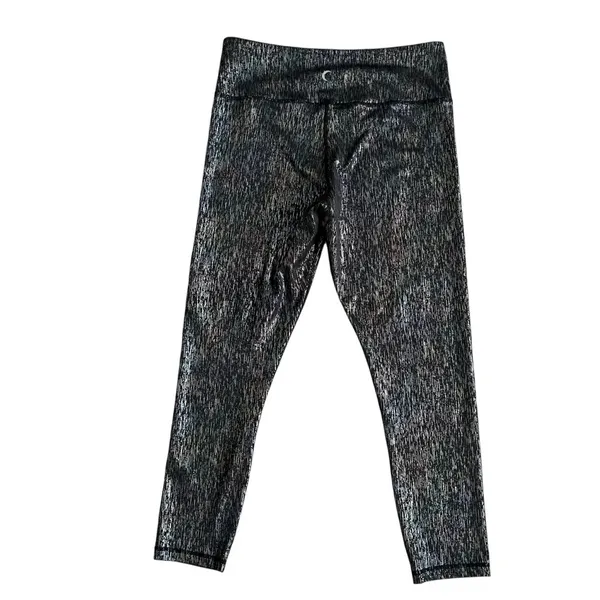 Zyia Active Black Vertical Mirage Light and Tight High Rise 7/8 Leggings Size 12 - Image 8
