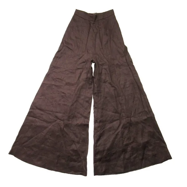 NWT DISSH Heidi in Dark Chocolate Brown Wide Leg Linen Pants AU 6 / US 2 - Image 4