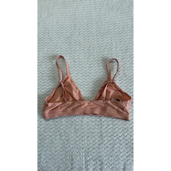 SKIMS Triangle Bralette Peach Coral Adjustable Straps Size L L/G 4559 - Image 2