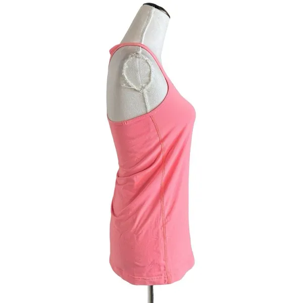 Lululemon Racetrack Tank Top No Size Pink Coral Bright Waist Length Workout Gym - Image 2