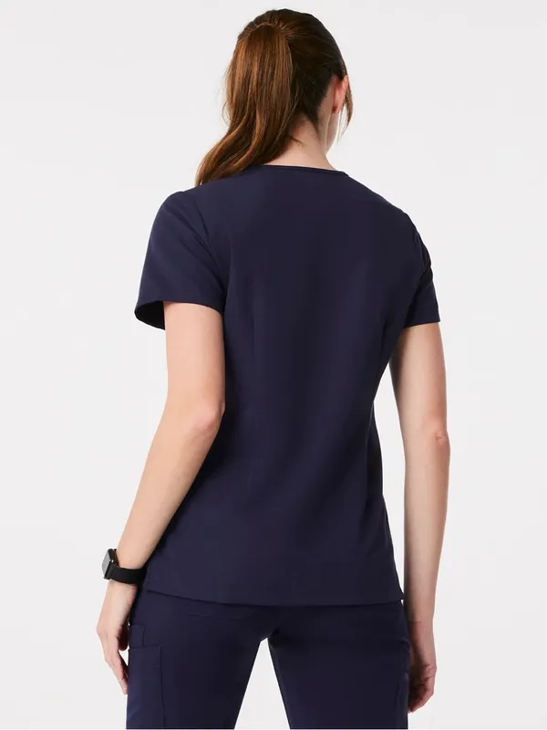 Figs Catarina One Pocket Scrub Top Navy Blue Size Small - Image 2