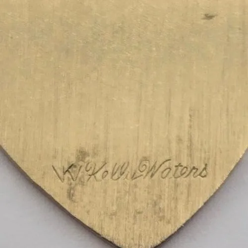Kellie Waters Necklace Womens Heart Butterfly Etched Gold Tone Pendant EUC - Image 4