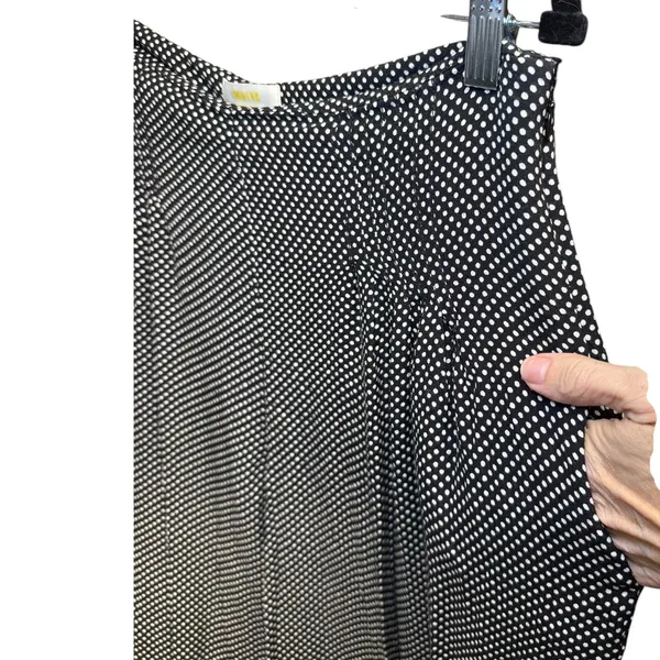 Maeve Anthropologie Polka Dot Wide Leg Pants Black White High Rise‎ Size 10 - Image 7