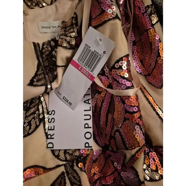 NWT Dress The Population DTP Blakely Floral Sequin Dress Size XS - Image 12