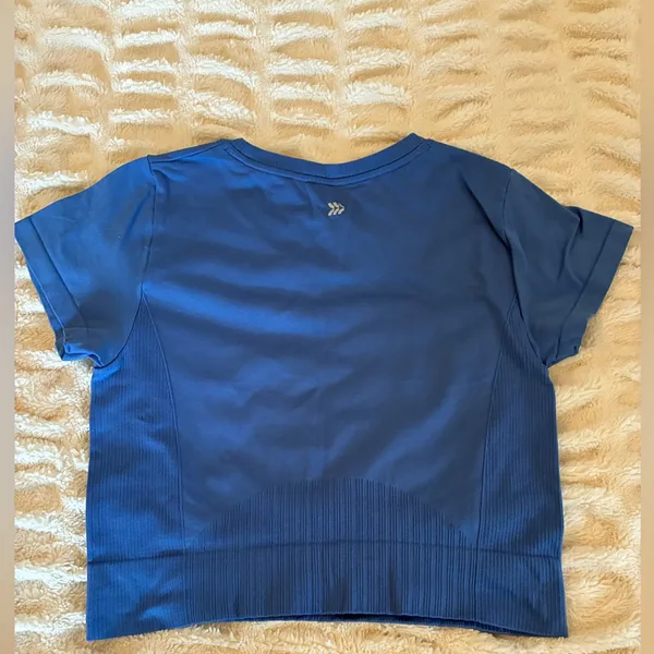 Women’s All in Motion Brand Short Sleeve Blue Athletic Shirt - Image 2