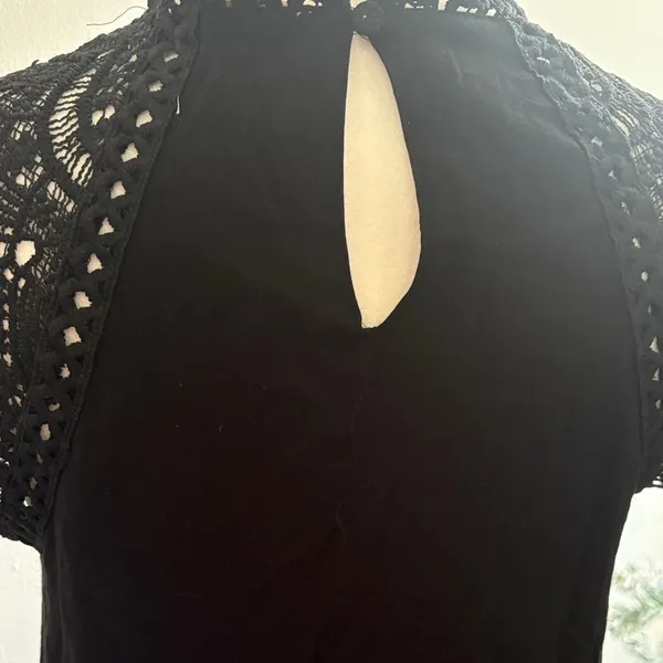 Entro Black Lace Mini Dress - Image 4