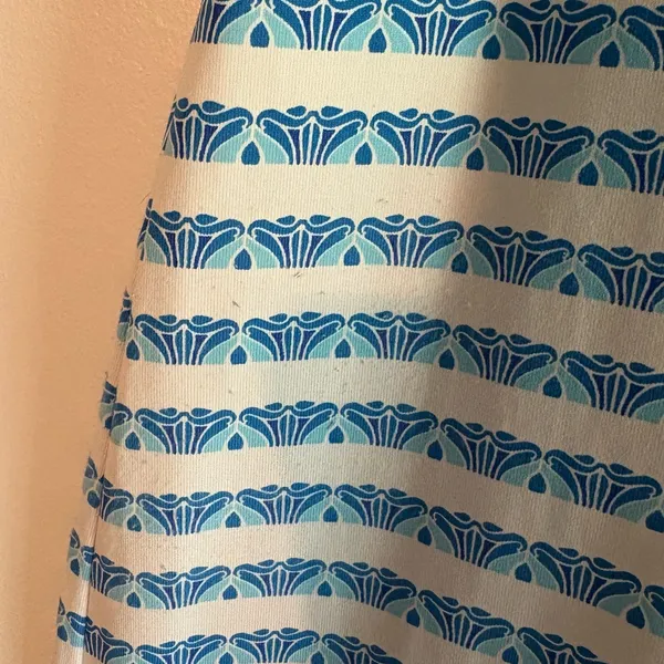 J. McLaughlin Blue And White Pattern Stripe Tank Dress Size‎ Medium - Image 7
