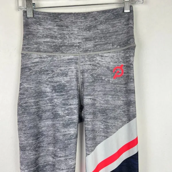 WITH Wear It To Heart x Peloton Colorblock Leggings Gray Retro Size Medium M L26 - Image 2