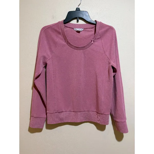 Athleta Size XXS Seasoft Scoop-Neck Sweatshirt Antique Rose Pink - Image 2