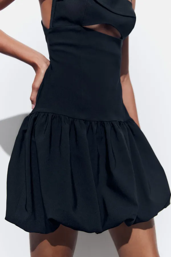 dress little black balloon cut out fitted bodycon evening cocktail party - Image 9