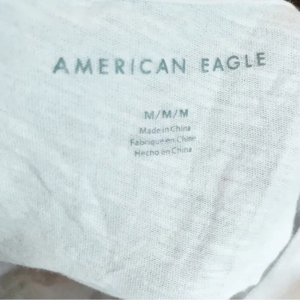 AMERICAN EAGLE OUTFITTERS Logo Floral Embroidered Crop Tee M - Image 5