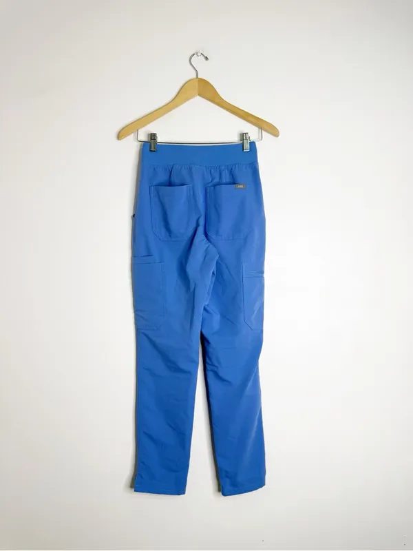 FIGS Yola High-Rise Slim Scrub Pants XXS Petite Blue - Image 2
