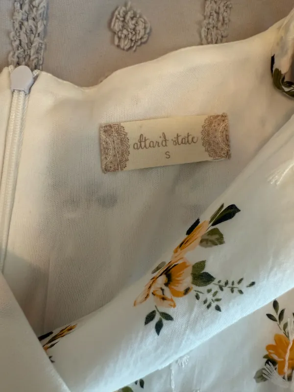 Altar'd State Dress Yellow Floral - Image 2