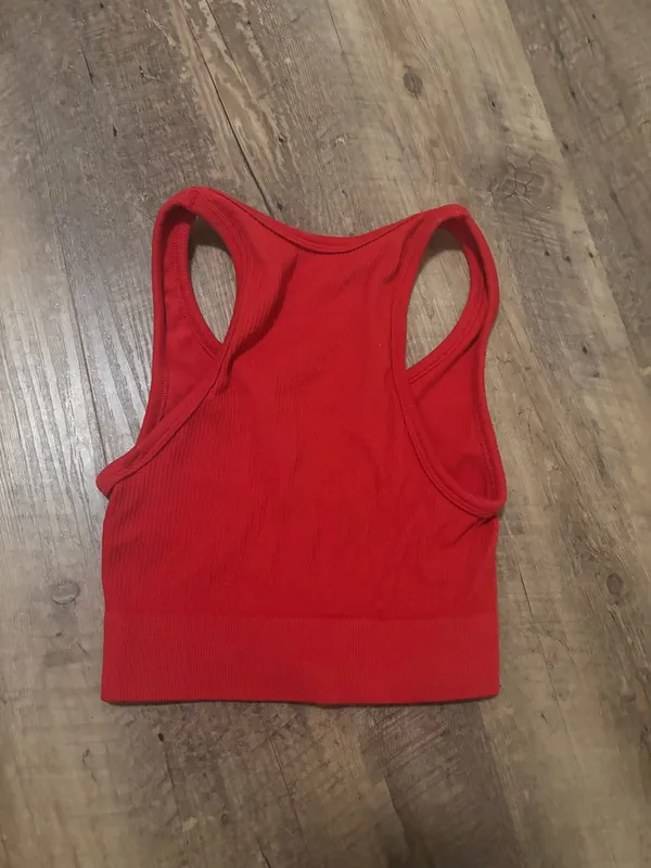 Urban Outfitters Cropped Red Tank Top - Image 2
