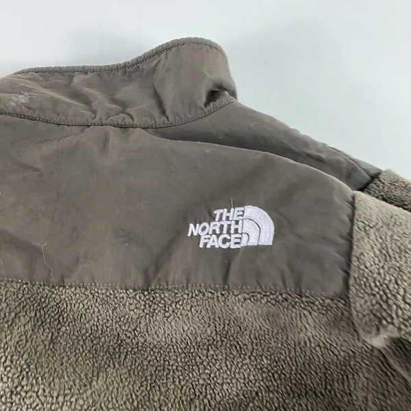 The‎ North Face Jacket Girls Large 14-16 Brown Full Zip Fleece Zipper Broken - Image 7