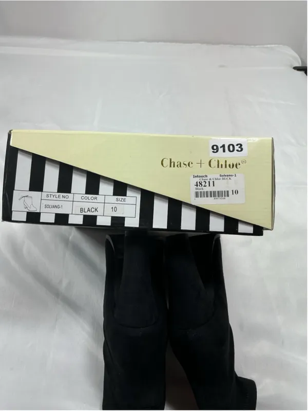 Womans New Chase & Chloe Solvang Pullon Ankle Boots Size 10 Black - Image 6
