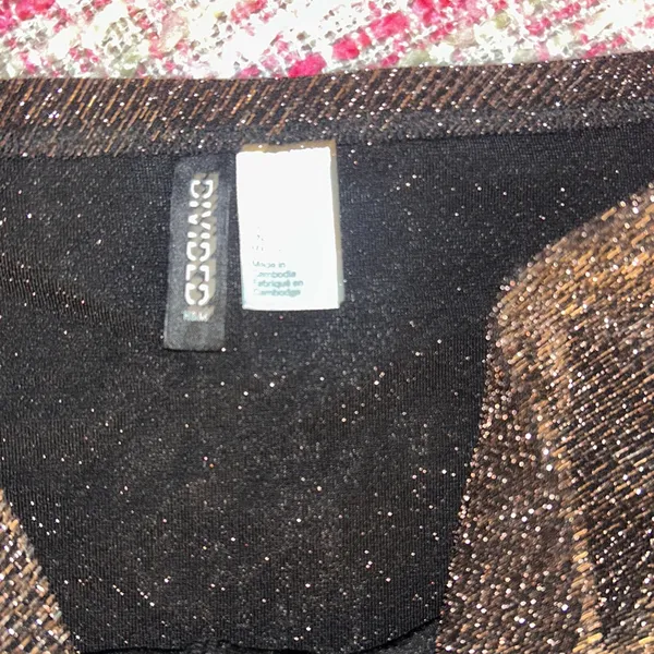 Divided Size L Gold Glitter Sweetheart Tube Top - Image 5