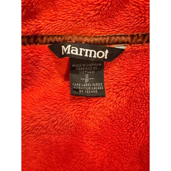 Marmot Sherpa Fleece Hoodie Orange Red Full Zip Jacket M8600-4-MPT Womens S - Image 4