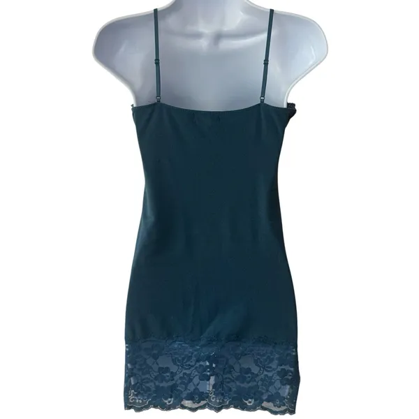 Y2K Wet Seal Lace Trim Tank Camisole Turquoise Feminine Dainty Summer Festival M - Image 5
