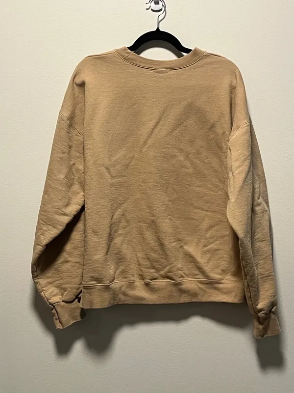 THE BAR Varsity Chocolate Chip, Brown/Tan Crewneck Sweatshirt, Size L - Image 8