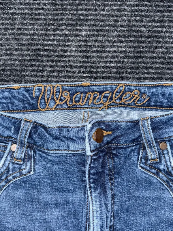 Wrangler Retro High Rise Trumpet Super Flare Bell Bottom Jean 31x34 Western Boho - Image 8