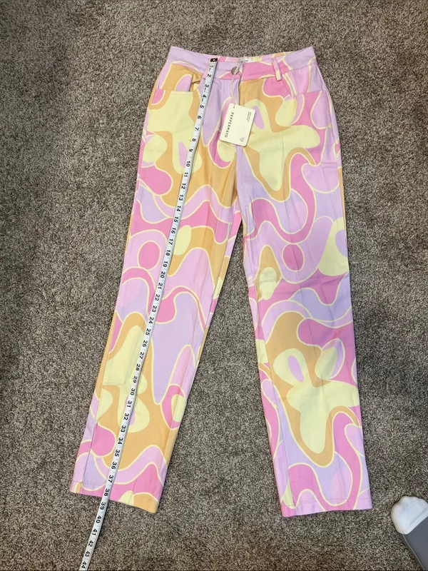 Dolls Kill Peppermayo Keep Your Heart Psychedelic Pants US Size 4 NWT - Image 10