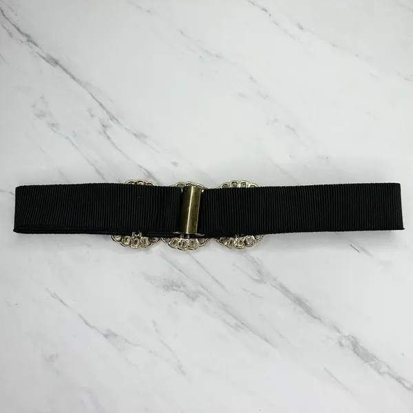 Vintage Goodheart Gold Tone Chain Stretch Cinch Belt Small/Medium ✨ - Image 3