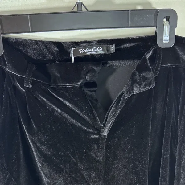 Urban CoCo Black Velvet Wide Leg Pants High‎ Waist Trousers XL NWT Whimsigoth - Image 5