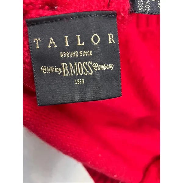 Vintage B Moss Stanley Blacker Angora Sweater Red Turtleneck Japan Womens L Cozy - Image 6
