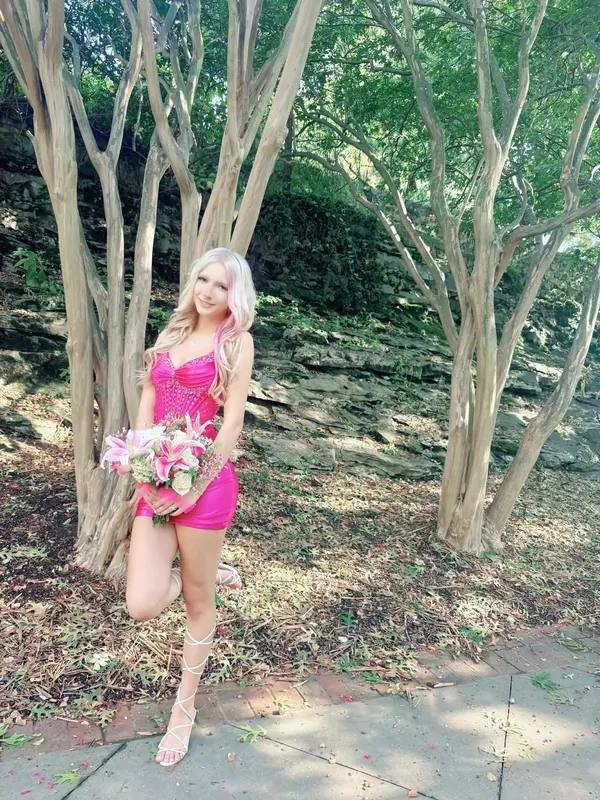 Hot pink bella divine beaded dress - Image 3