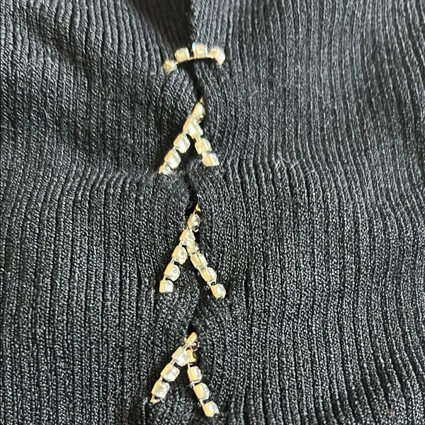 Bershka Black Crop Tank Top with Tie Front - Image 3
