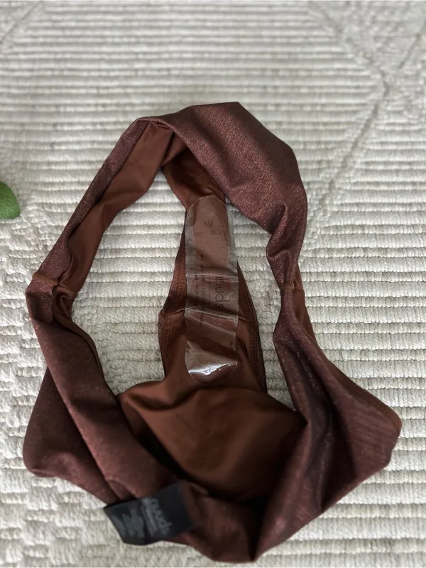 Nuuds Women's Shimmery Brown Low rise Bikini Bottoms Size M - Image 5