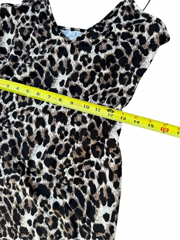 Women's Animal Print Pull On Stretch Strappy Coverup Dress Size M #260349 - Image 2