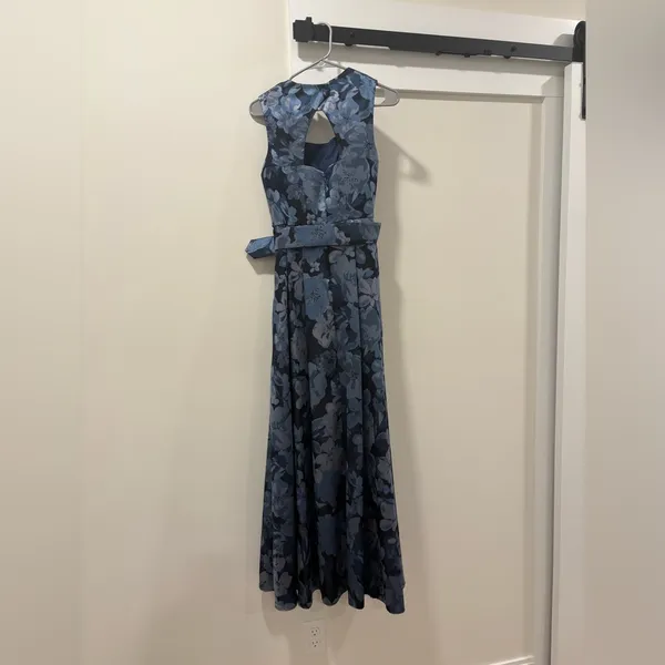Alex Evenings Navy Floral A Line Mother of the Groom/Bride Dress - Image 6