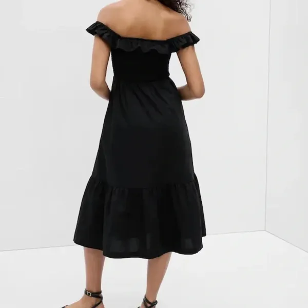 Nwt Gap Ruffle Neck Off Shoulder Midi Dress - Image 2
