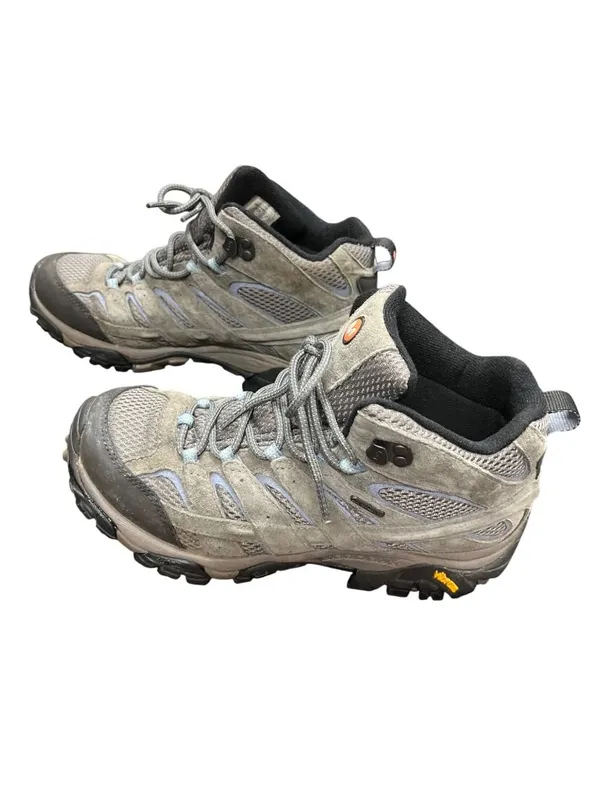 Merrell Vibram waterproof wms gray leather walk hiking sneakers sz 10 SKU 10-697 - Image 3