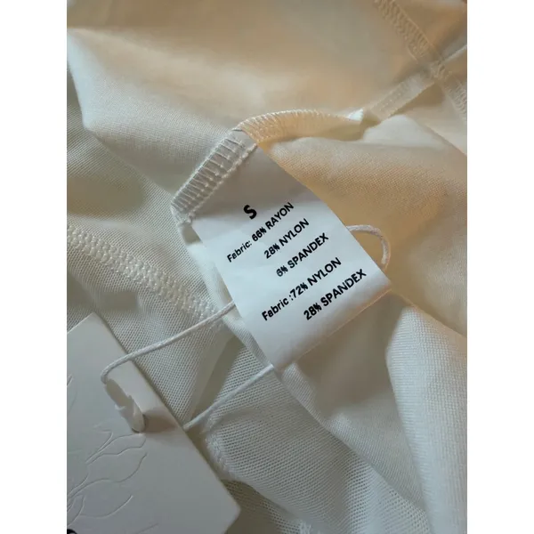 NEW White Slimers Square Neck Built in Shapewear Mini Shaper Tank Dress S - Image 9