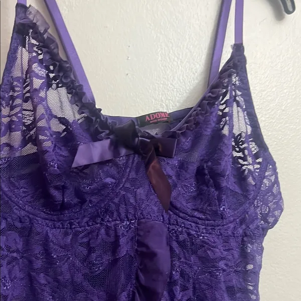 Purple Lace Chemise Babydoll XL - Image 2