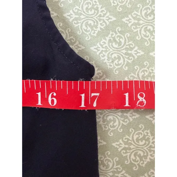 Uniqlo‎ Womens Navy Blue Sleeveless Button Down Rayon Blend Shirt XS - Image 4