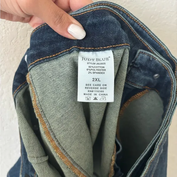 Judy Blue Dark Wash Denim Skort Size 2XL - Image 9