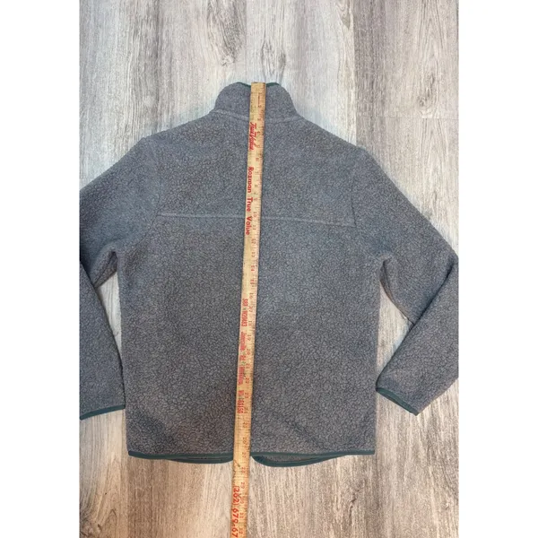 Patagonia Retro Pile Fleece Jacket Gray Green Trim Womens Small S Full Zip - Image 6