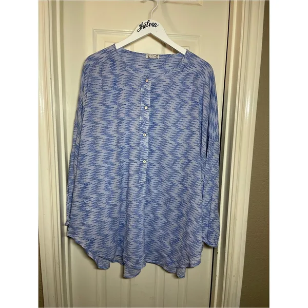 Intimately Free People Blooms‎ For You Sleep Shirt | Blue & White | M - Image 6