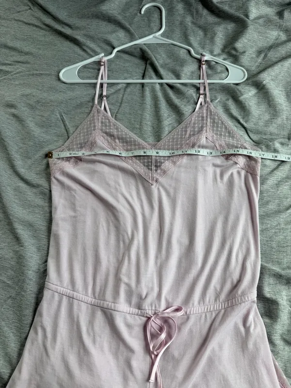 Victoria's Secret Women’s Sleep Romper Medium Pink Lace Trim Lounge Feminine - Image 9