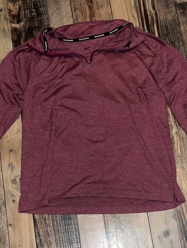 Nike Half-Zip Dri-Fit Long Sleeve Running Top M - Image 3