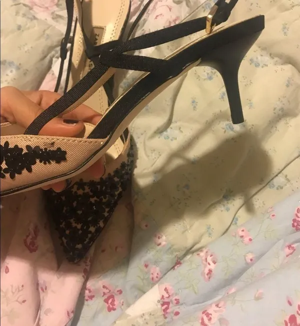 Zara sequin slingback heels - Image 4